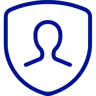 icon of shield and person