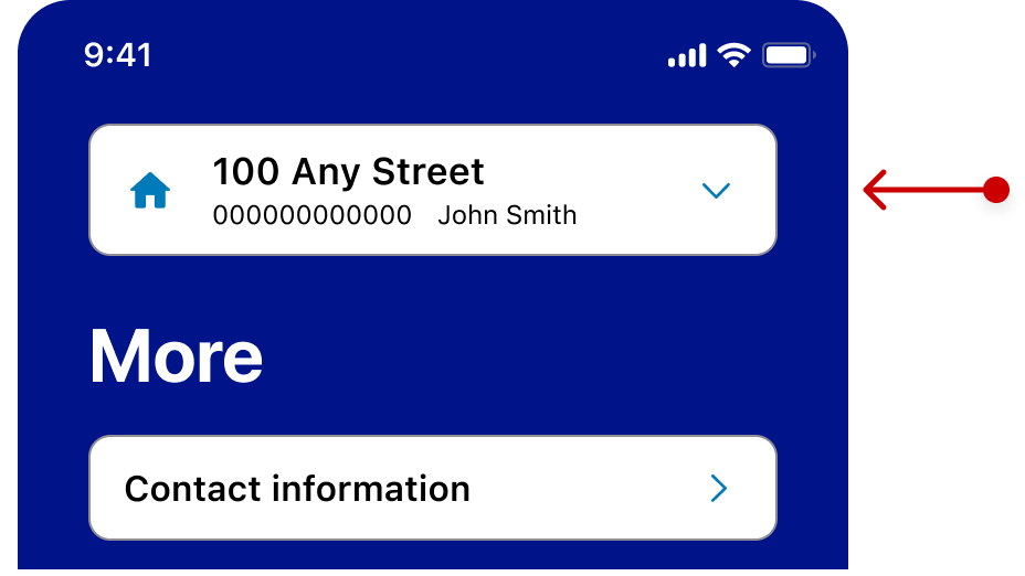 account selection screenshot