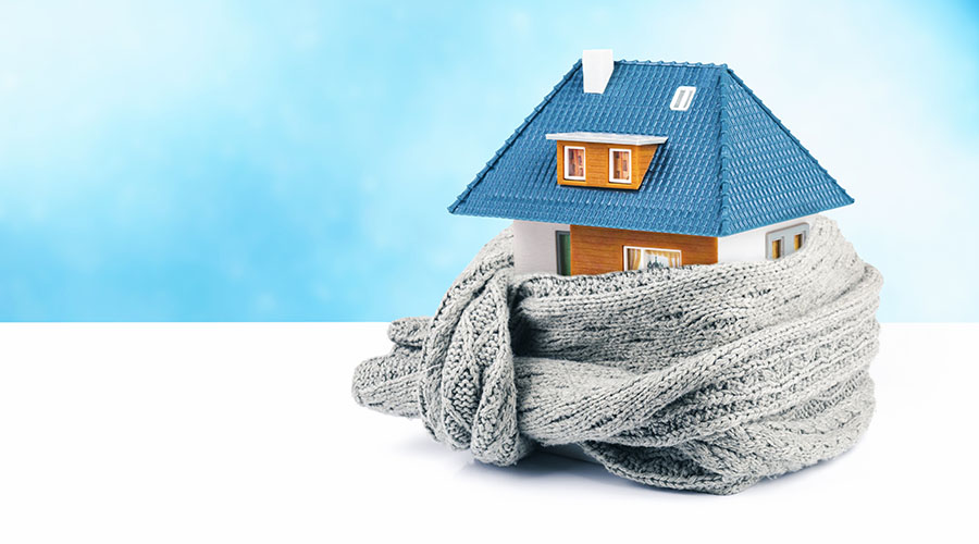 scarf wrapped around a house