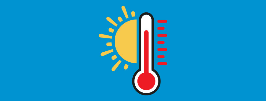 sun and thermometer