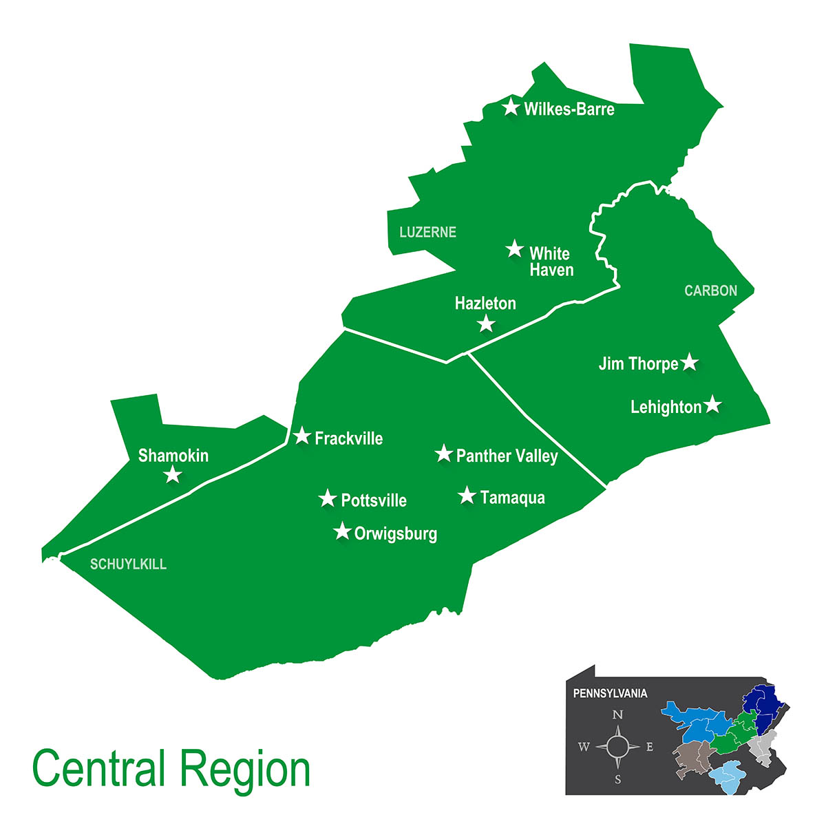 PPL Electric Utilities Central Region Territory Map